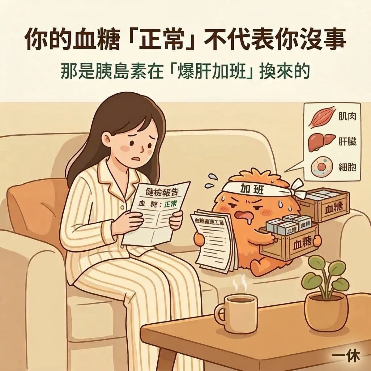 血糖正常,但下午老是昏沉、腰越來越粗?你的身體可能在硬撐