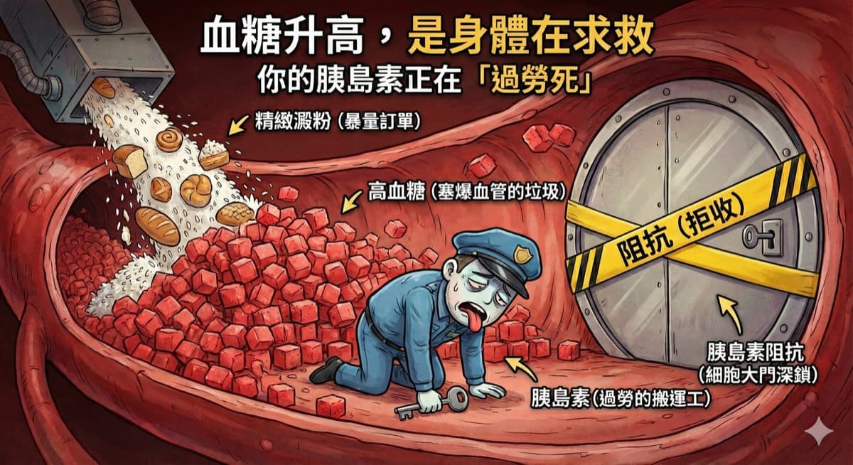 血糖過高?問題可能不是澱粉,而是你的胰島素累壞了