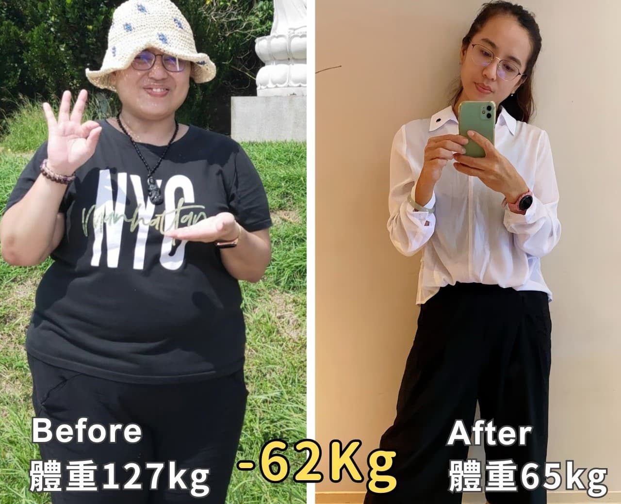 胖到連穿襪子都要女兒幫忙|一年後,她瘦了 62 公斤